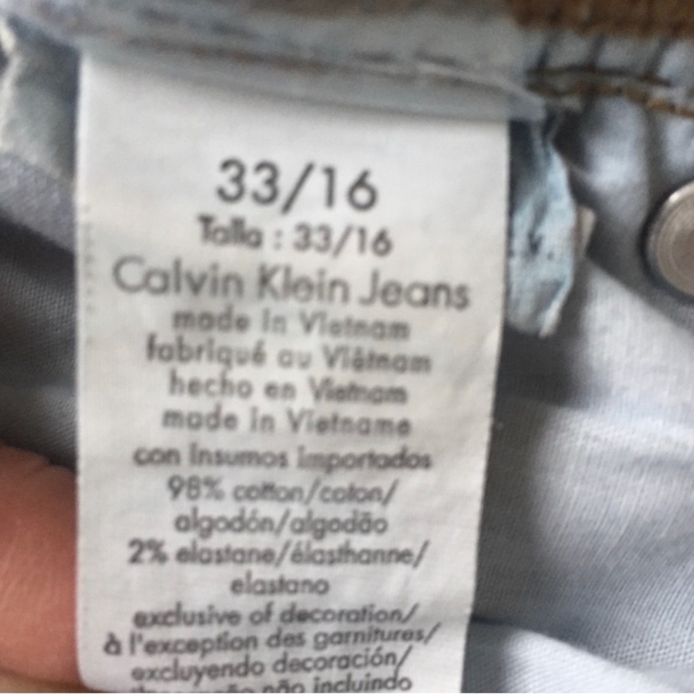 Calvin Klein Mini Jean Skirt Size 33 / 16 - Picture 6 of 8